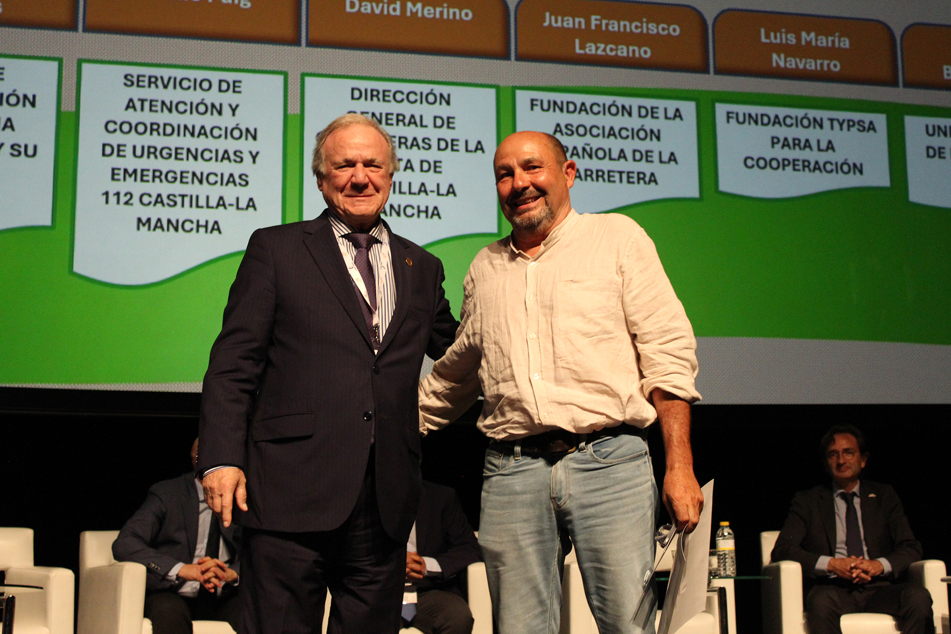 Fernando Garcés, Secretario General de GREFA, junto al Presidente de la FAEC, Juan Francisco Lazcano.