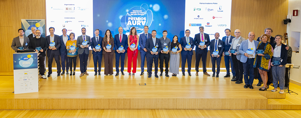 Generalitat de Catalunya, Ayuntamiento de Madrid y un representante del Ministerio de Transportes, entre los galardonados de los Premios AURA 2026